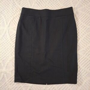 LOFT Black Textured Pencil Skirt Size 10 Lined Career Business Casual Workwear